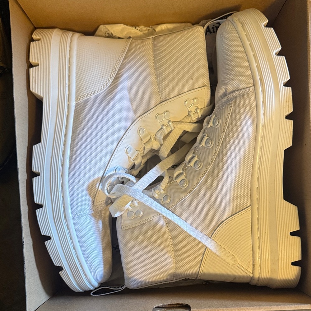Dr. Martens White Winter Boots